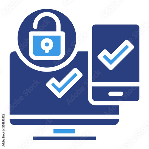 Two Factor Authentication  Icon Element For Design