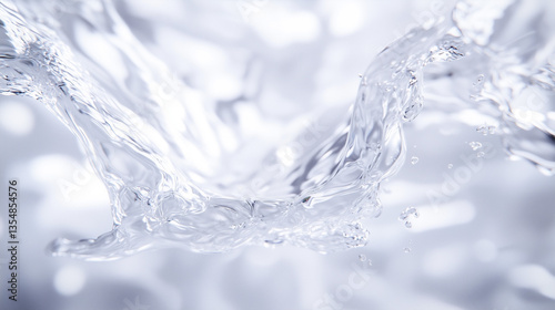 High-Speed Water Splash and Liquid Motion in Air and Light
