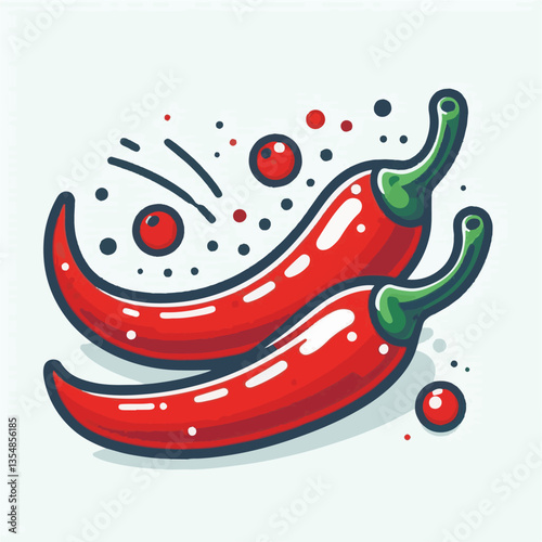 food, chili, vegetable, chilli, red, hot, spice, pepper, spicy, fresh, background, mexican, vector, illustration, organic, ingredient, plant, isolated, healthy, cayenne, jalapeno, cooking, taste, natu