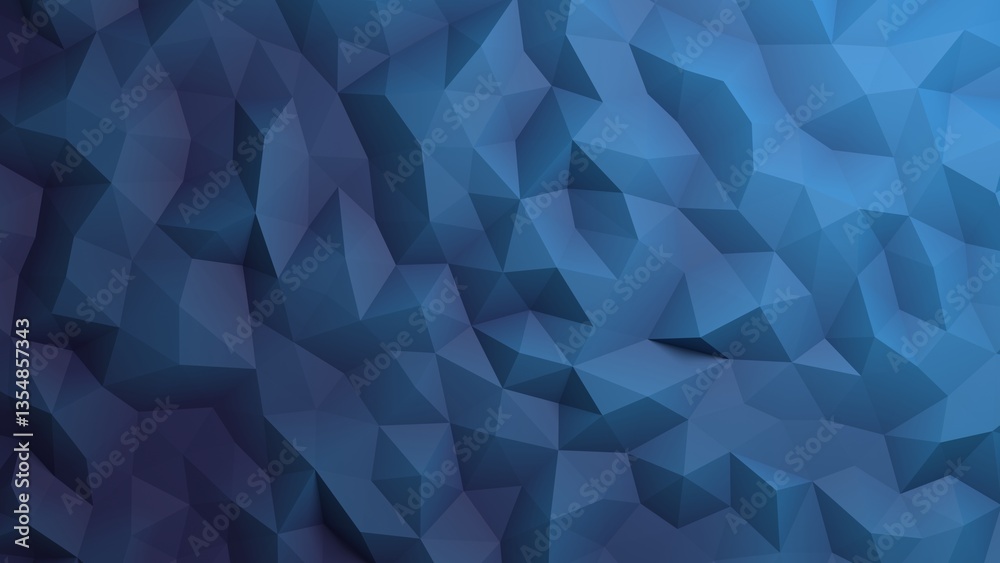 Obraz premium minimalistic serene abstract low poly background 3d illustration. Can be used to reprensent abstract design motion graphics, crumpled geometry or calm wallpaper