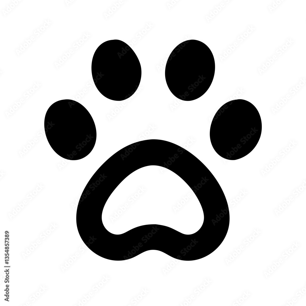 Fototapeta premium Paw Print Icon 