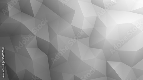 minimalist white abstract background geometric low poly 3d illustration. Can be used to represent a modern backdrop, contemporary futuristic art or surface mosaic non distracting