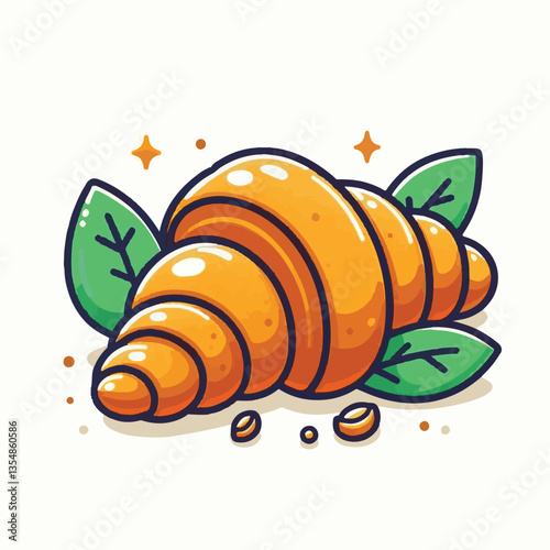 croissant, food, dessert, breakfast, bakery, cafe, delicious, french, pastry, snack, sweet, tasty, bread, meal, fresh, isolated, design, icon, illustration, vector, bake, cuisine, eat, coffee, morning