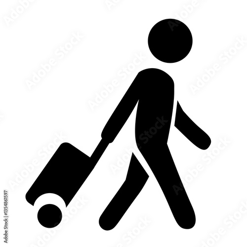 3d man with a suitcase