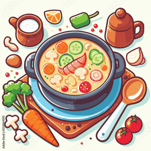 food, chowder, soup, meal, cuisine, delicious, creamy, lunch, potato, bowl, seafood, cream, vegetable, dinner, fresh, gourmet, hot, white, american, fish, clam, dish, milk, bread, healthy, parsley, co