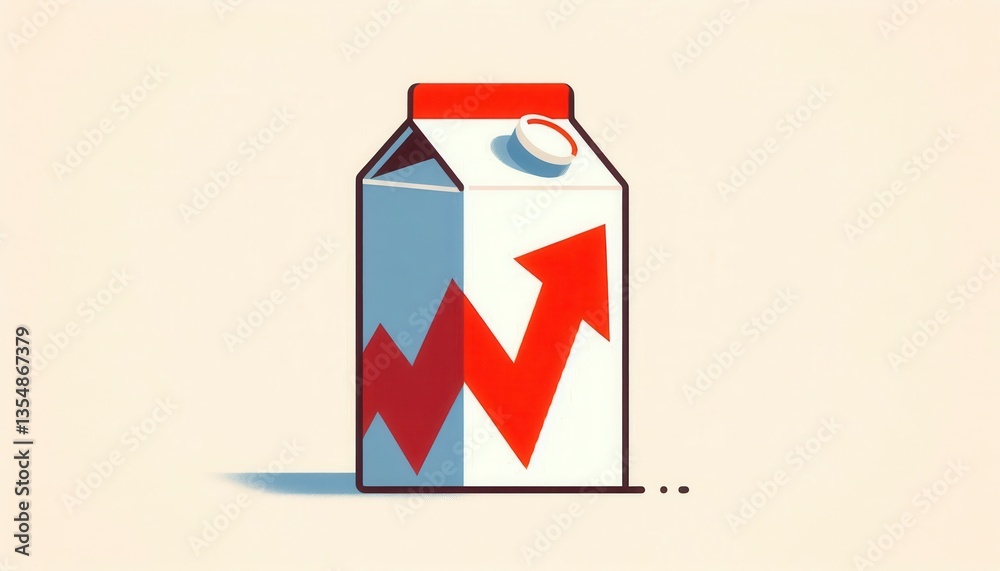 Market growth insights analyzing trends in dairy industry visual representation minimalist style Market growth insights analyzing trends in dairy industry visual representation minimalist style