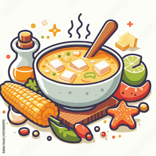 food, chowder, soup, meal, cuisine, delicious, creamy, lunch, potato, bowl, seafood, cream, vegetable, dinner, fresh, gourmet, hot, white, american, fish, clam, dish, milk, bread, healthy, parsley, co
