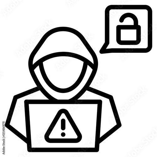 Cyber Crime  Icon Element For Design