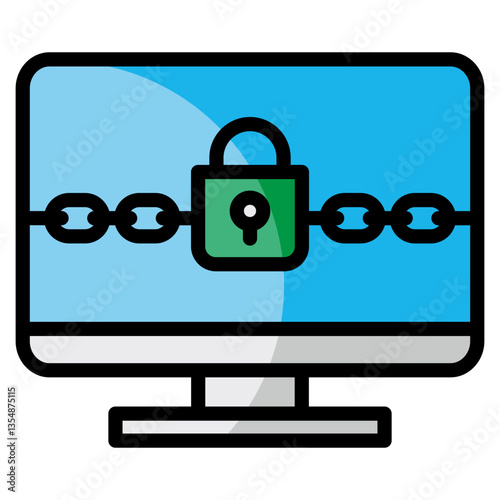 Ransomware Warning  Icon Element For Design