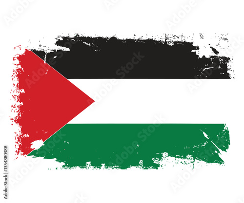 Save Gaza Flag, Palestine Grunge Flag, Protest Banner for Gaza, Palestine Flag with Grunge Effect - Support Gaza Digital Art, Save Gaza - Palestinian Flag with Distressed Texture and Bold Typography