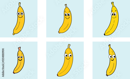 Cute cavendish banana cartoon vector
