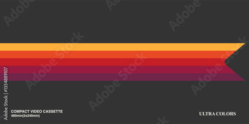 black vhs cassette cover mockup 90s 80s memories nostalgia retro colors