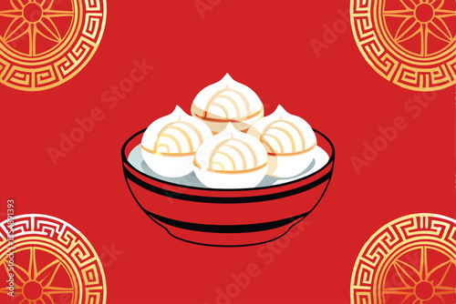 A steaming bowl of meticulously crafted traditional Chinese dumplings, showcasing their pleated texture and symbolic meaning of family and reunion.