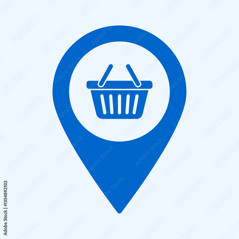 Supermarket Location Pin Icon, Grocery Store Map Marker, Shopping Symbol Supermarket Location Pin Icon, Grocery Store Map Marker, Shopping Symbol