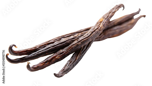 vanilla bean isolated on white background PNG. GENERATIVE AI