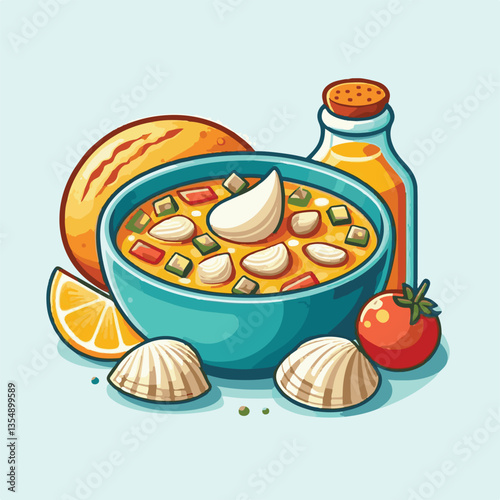 food, dinner, chowder, delicious, clam, bowl, soup, meal, lunch, seafood, gourmet, healthy, potato, creamy, cream, fresh, shellfish, white, cuisine, dish, parsley, bread, spoon, milk, hot, background,