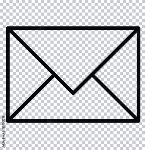 e mail icon. Mail, email, icon, email line icon on transparent background.	
