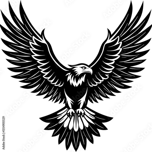  Majestic Eagle Silhouette with Soaring Aerial Grace
