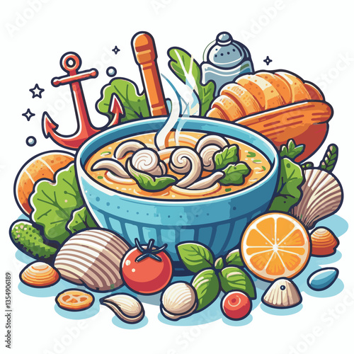 food, dinner, chowder, delicious, clam, bowl, soup, meal, lunch, seafood, gourmet, healthy, potato, creamy, cream, fresh, shellfish, white, cuisine, dish, parsley, bread, spoon, milk, hot, background,