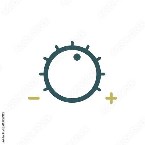 Volume knob vector flat icon