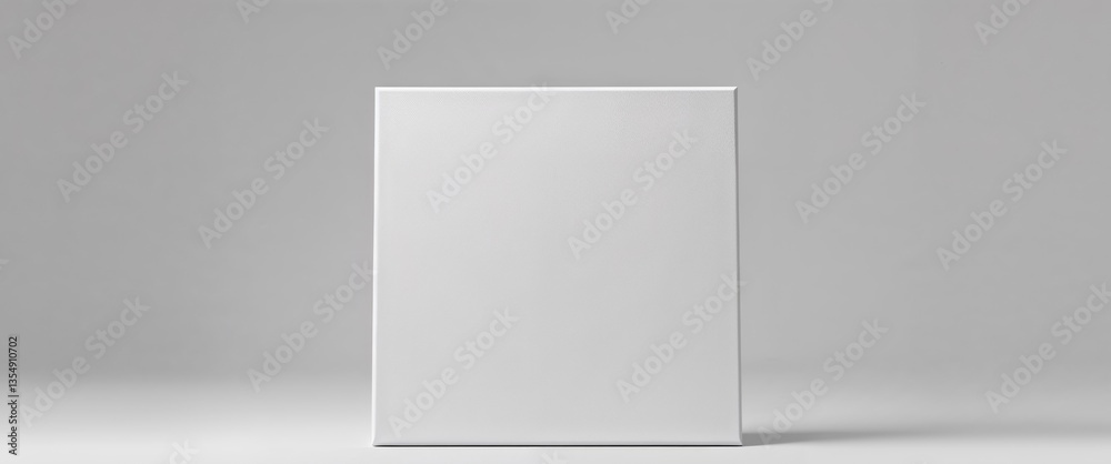 Fototapeta premium White square blank canvas mockup design template.