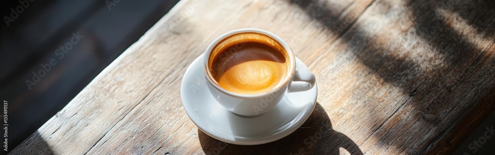 Intricate Latte Art with Cocoa Powder in a Cup of Coffee