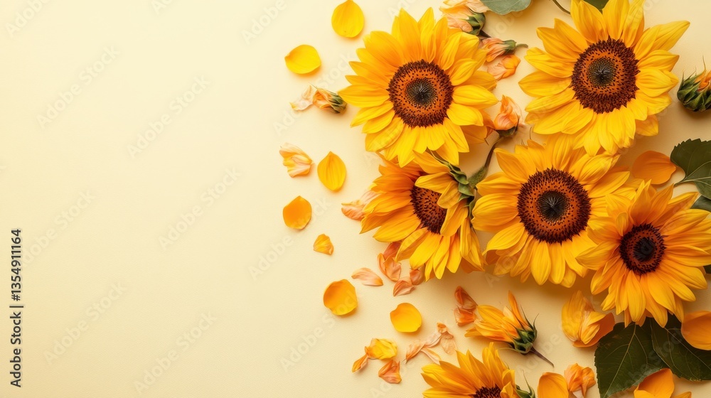 Golden Blooms' Embrace: A captivating image of vibrant sunflowers. Showcasing delicate petals and rich golden hues. perfect to brighten your day. Golden Blooms' Embrace: A captivating image of vibrant sunflowers. Showcasing delicate petals and rich golden hues. perfect to brighten your day.