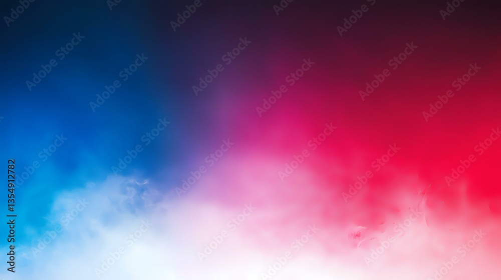 Obraz premium Vibrant gradient background with ethereal clouds blending from deep blue to hot pink, creating dramatic atmospheric effect for modern design projects.