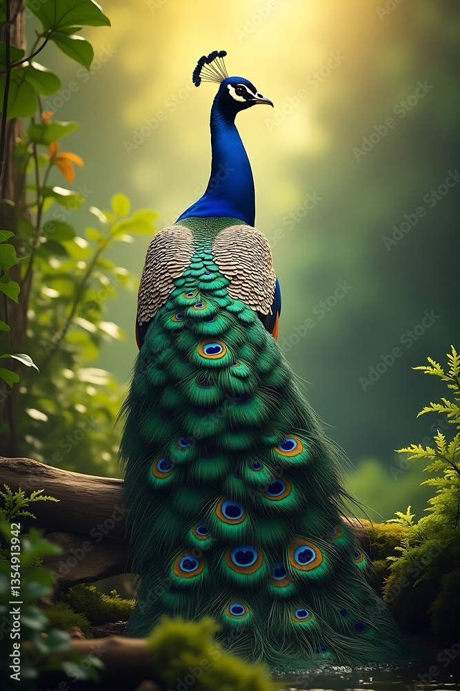 custom made wallpaper toronto digitalA beautiful peacock displaying its vibrant image