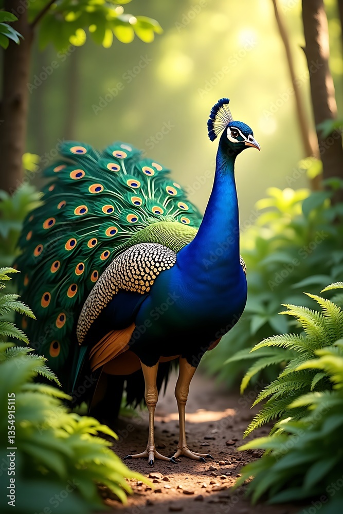 custom made wallpaper toronto digitalA beautiful peacock displaying its vibrant image