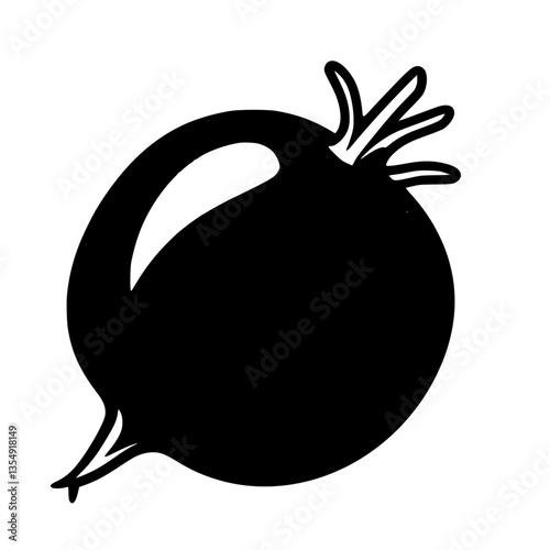 Vibrant Pink Radish Illustration A Fresh Juicy Vegetable