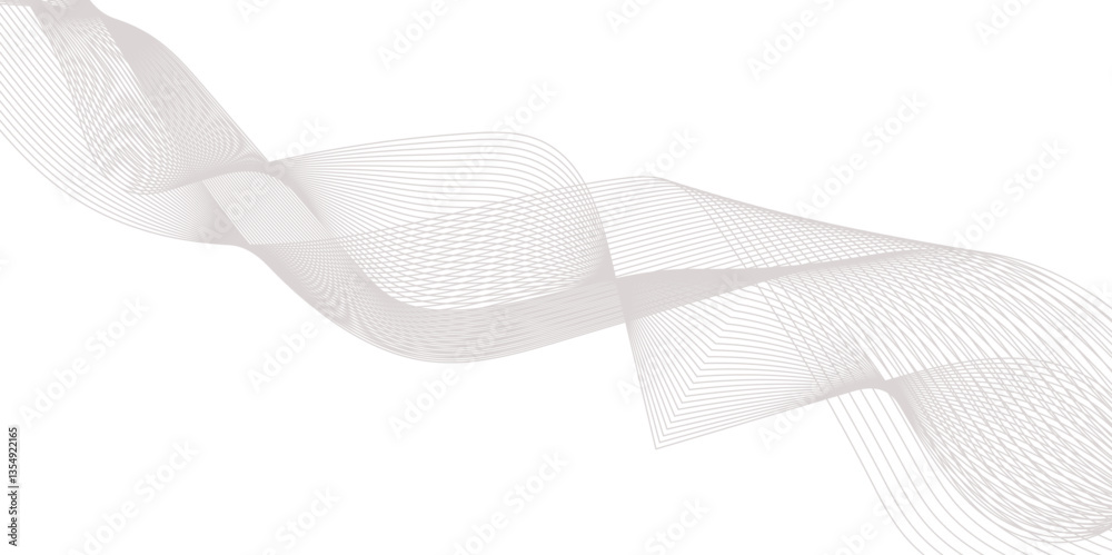 Abstract Curved Black and White Line Wave Background
