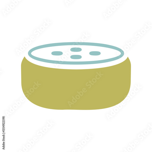 Small smart speaker with voice recognition icon