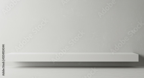 Wallpaper Mural A sleek, modern white shelf mounted on a textured wall. Its clean lines and minimalist design enhance decor while adding contemporary flair to any space. Torontodigital.ca