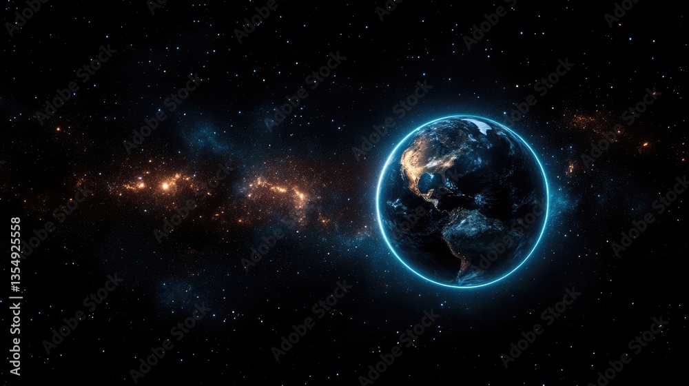 Fototapeta premium Earth in the cosmos