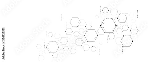 Wallpaper Mural Vector simple Hexagon elements. Vector illustration for medicine, technology or science design Torontodigital.ca