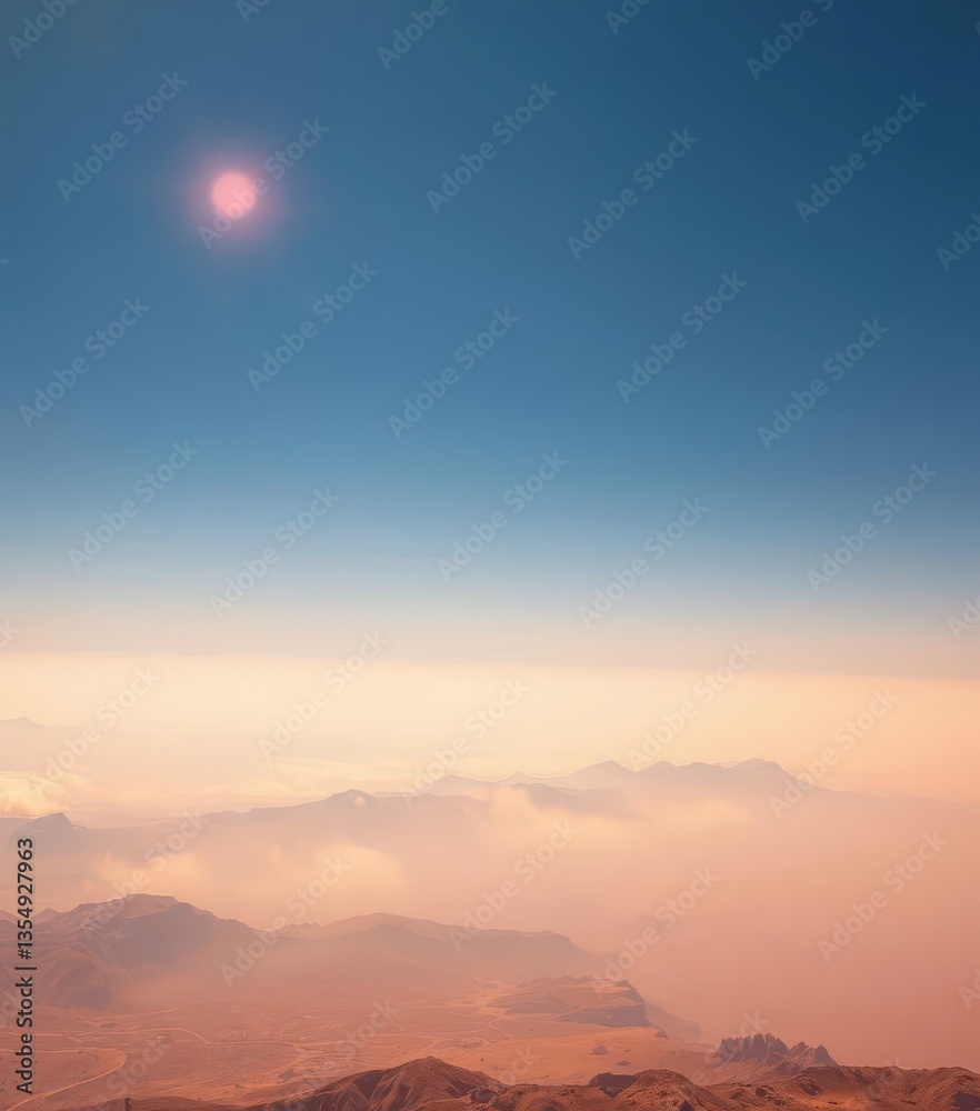Obraz premium Shimmering heat haze rising from sun-baked earth, texture, warmth, nature