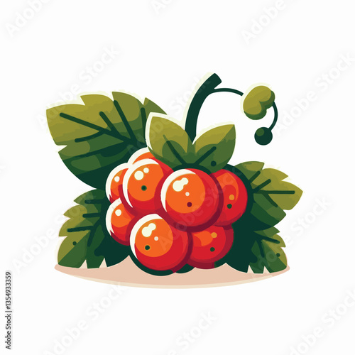 berry, cloudberry, nature, food, natural, fresh, healthy, background, organic, ripe, sweet, isolated, juicy, fruit, summer, orange, leaf, green, vitamin, illustration, plant, nordic, delicious, tasty,