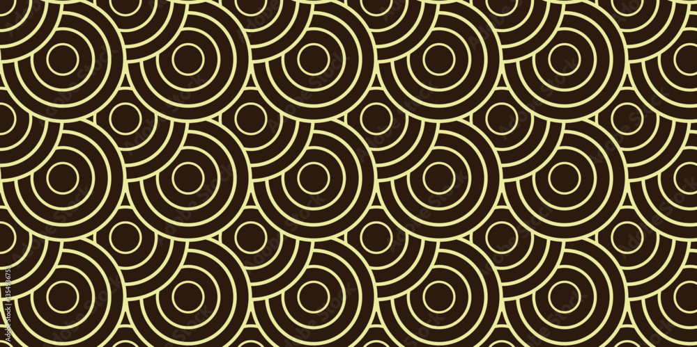 Seamless background Modern stylish rounded stripes texture Vector seamless pattern with bold striped circles. Stylish geometric texture. Modern abstract background.
Seamless background Modern stylish rounded stripes texture Vector seamless pattern with bold striped circles. Stylish geometric texture. Modern abstract background.