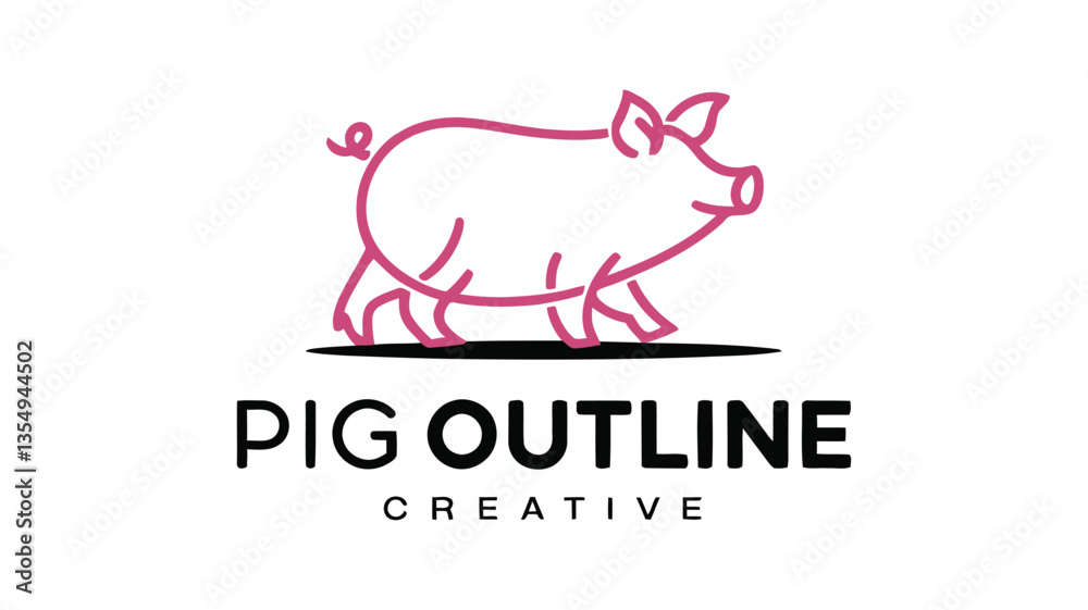 Pig Outline Creative - Fun and Playful Design for Creative Businesses Pig Outline Creative - Fun and Playful Design for Creative Businesses