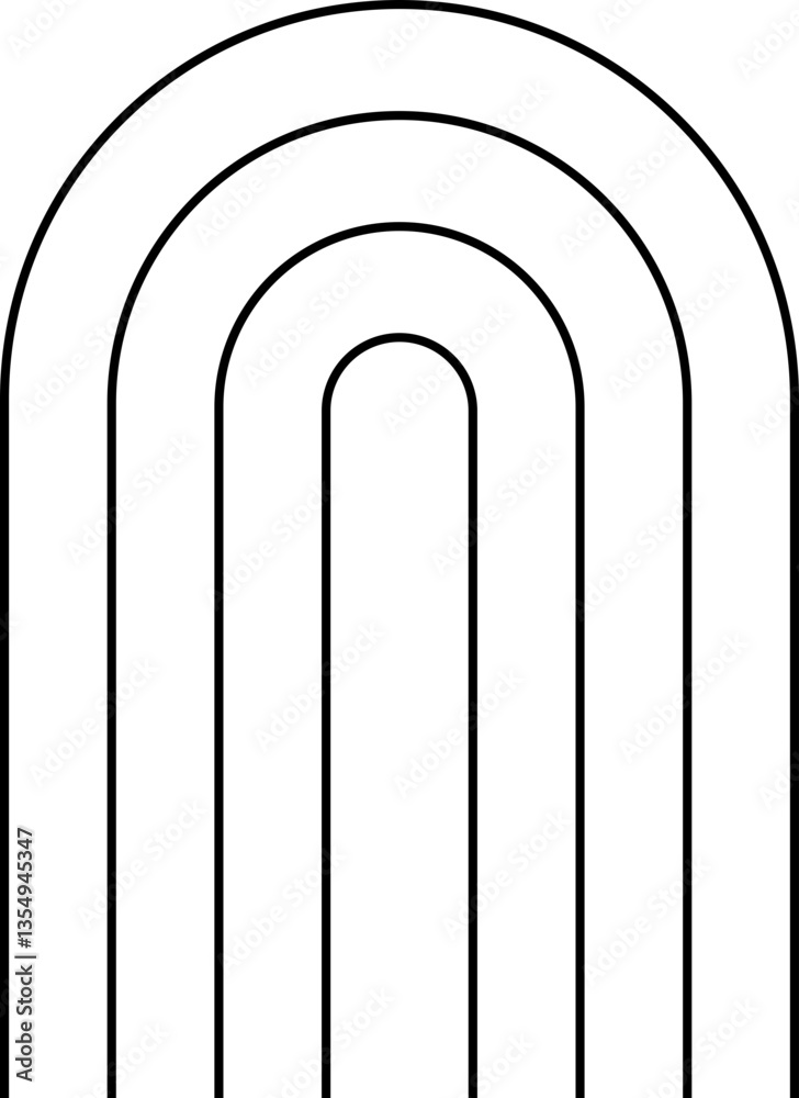 Fototapeta premium Abstract Minimalist Lined Shape