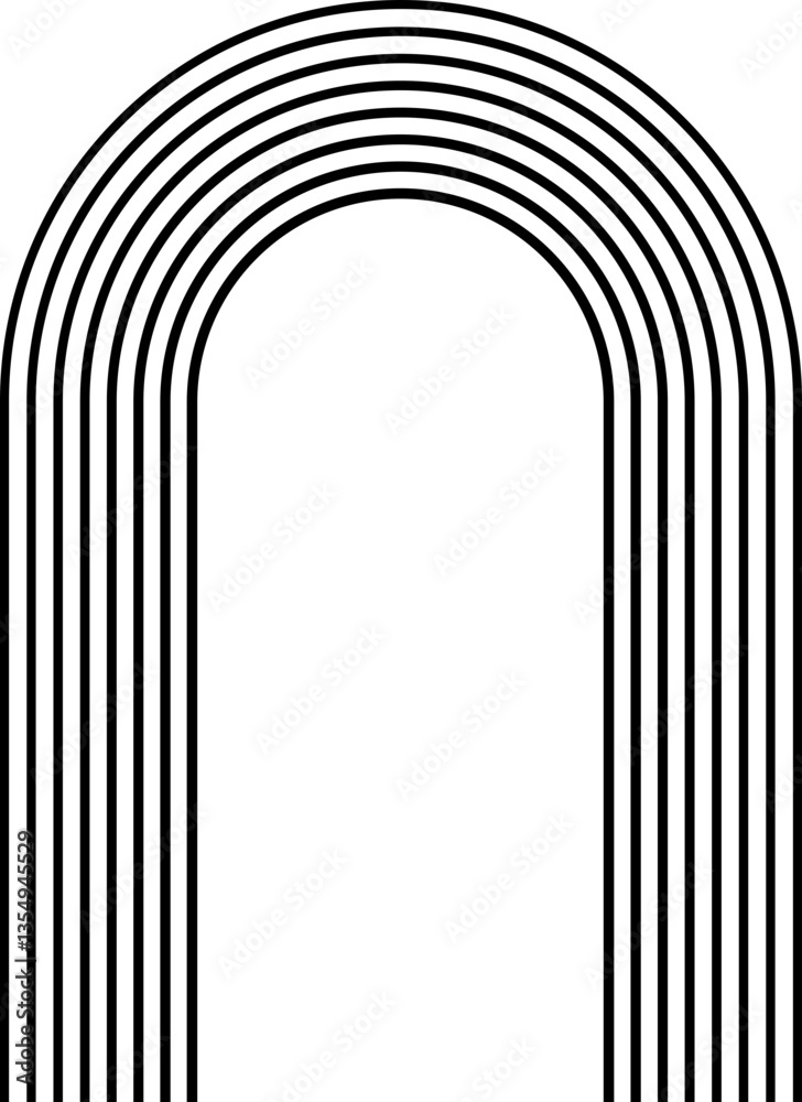 Fototapeta premium Abstract Minimalist Lined Shape