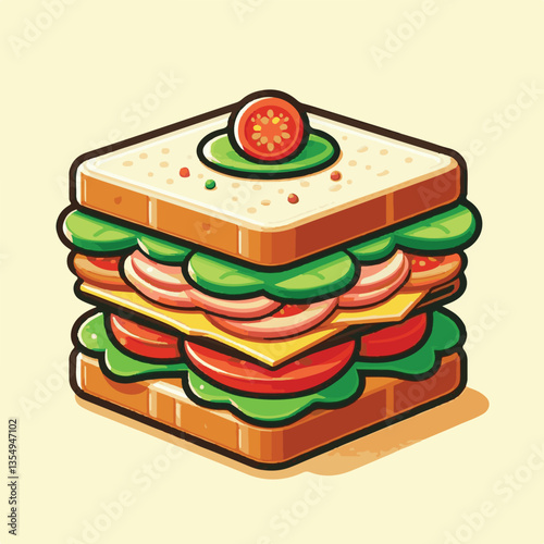 meal, sandwich, food, snack, bread, club, lunch, toast, tomato, meat, lettuce, ham, background, cheese, dinner, fresh, breakfast, bacon, healthy, vegetable, fast, salad, white, chicken, gourmet, appet