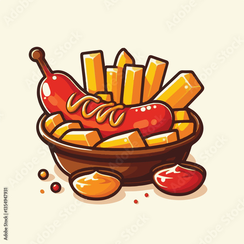meal, currywurst, food, sausage, pork, bratwurst, german, ketchup, curry, sauce, fried, lunch, meat, snack, spicy, dinner, wurst, hot, dish, wooden, fast, plate, spice, grill, tasty, roasted, backgrou