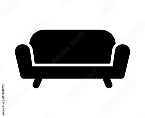 Couch Silhouette. Sofa silhouette. Vector.