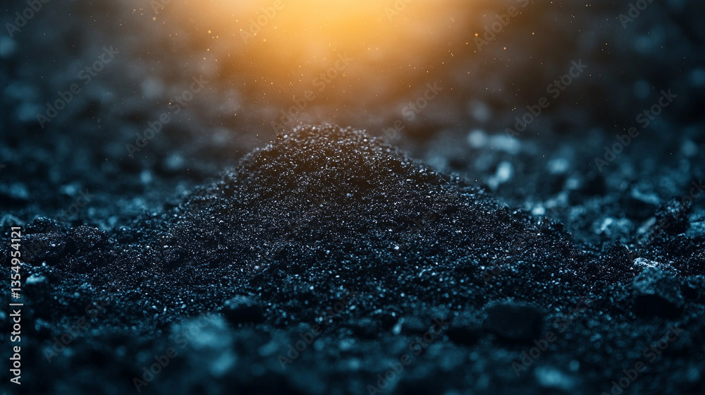 biochar black soil texture, rich dark fertile earth, symbolizing sustainability, nature’s rejuvenation, and modern agricultural practices in a minimalistic bright light space biochar black soil texture, rich dark fertile earth, symbolizing sustainability, nature’s rejuvenation, and modern agricultural practices in a minimalistic bright light space