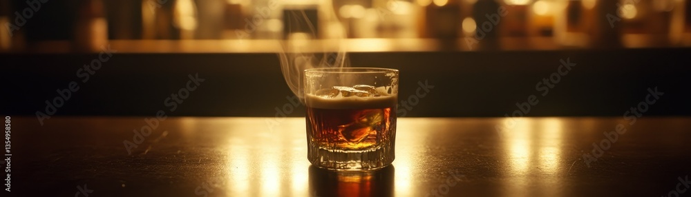 A close up image of an alcoholic drink on a bar top A close up image of an alcoholic drink on a bar top