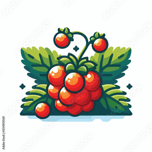 berry, cloudberry, nature, food, natural, fresh, healthy, background, organic, ripe, sweet, isolated, juicy, fruit, summer, orange, leaf, green, vitamin, illustration, plant, nordic, delicious, tasty,