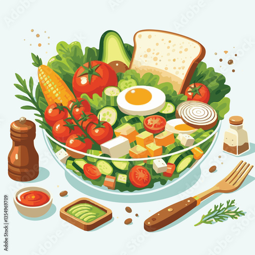 food, salad, vegetable, avocado, tomato, lunch, lettuce, cobb, american, egg, meal, chicken, keto, dinner, cuisine, green, meat, chopped, bacon, eating, diet, gourmet, fresh, healthy, dish, plate, org