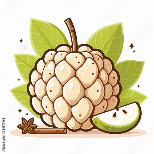 fruit, tropical, healthy, food, fresh, organic, nature, sweet, background, green, vegetarian, ripe, delicious, diet, vitamin, freshness, exotic, juicy, custard apple, nutrition, custard, tasty, agricu